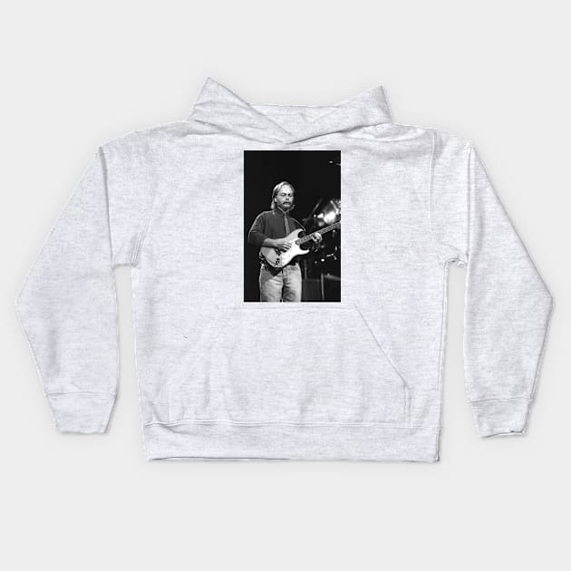 Walter Becker BW Photograph Kids Hoodie by Concert Photos